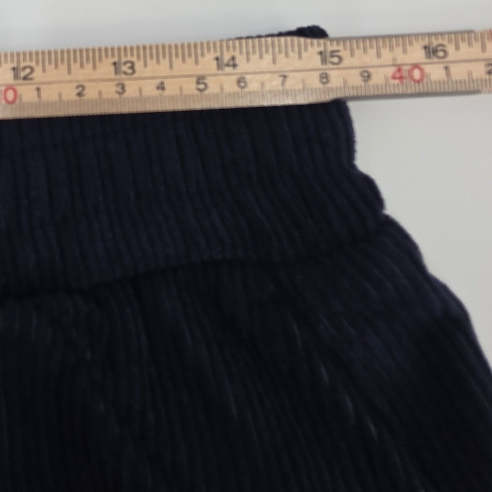 HALARA RIBBED HIGH WAIST WIDE LEG PANTS WOMENS LARGE PETITE BLUE POCKETS COMFORT - Picture 5 of 15